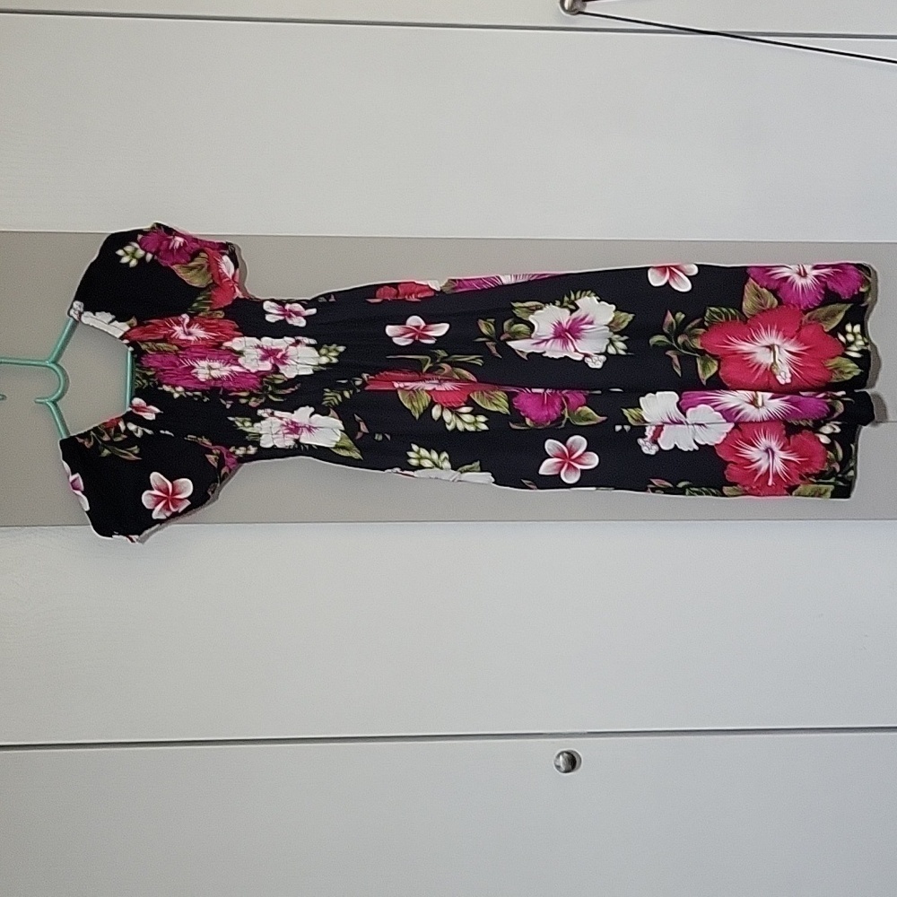 Women's Hawaiian floral midi dress size S/M